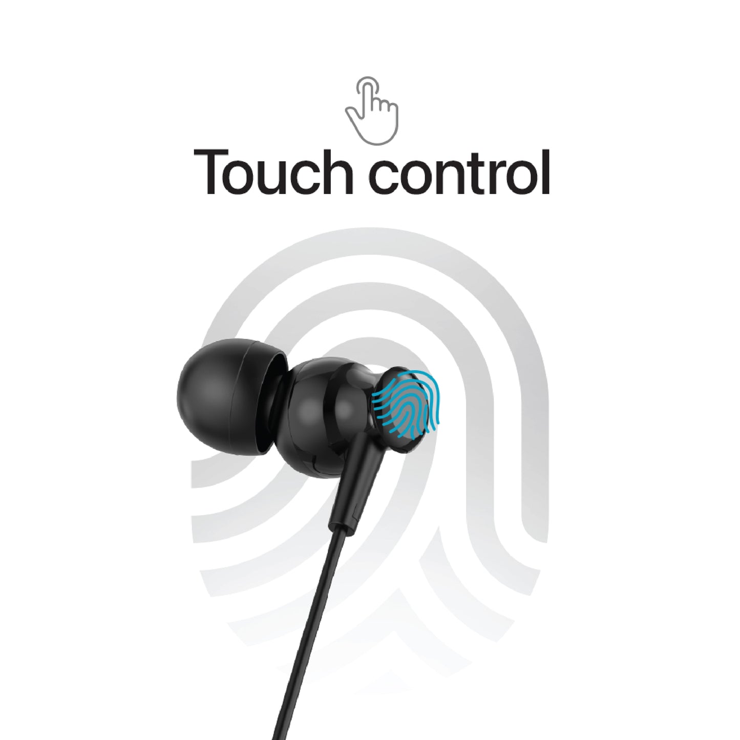 Lycka C Beats Core Bluetooth Neck Band, 360° Rotation, 25 Hours Playback, Touch Control with Type-C Charging (Black)