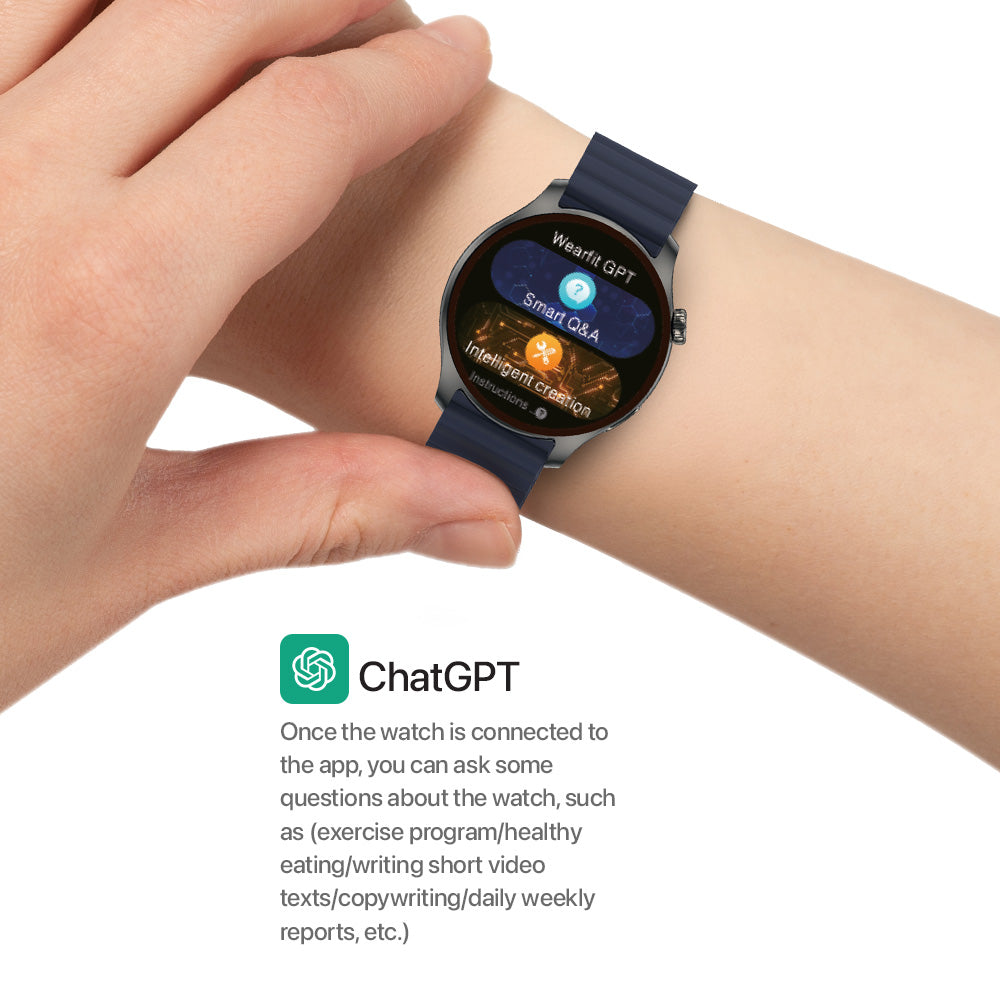 Lycka Smarto Amo – Premium AMOLED Smartwatch with IP68 Waterproofing, 1.43" Display & 1GB Flash Storage