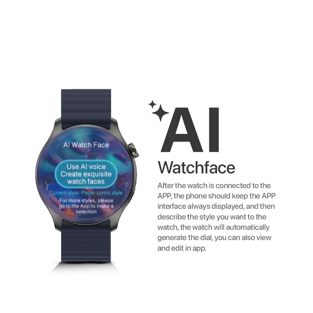 Lycka Smarto Amo – Premium AMOLED Smartwatch with IP68 Waterproofing, 1.43" Display & 1GB Flash Storage