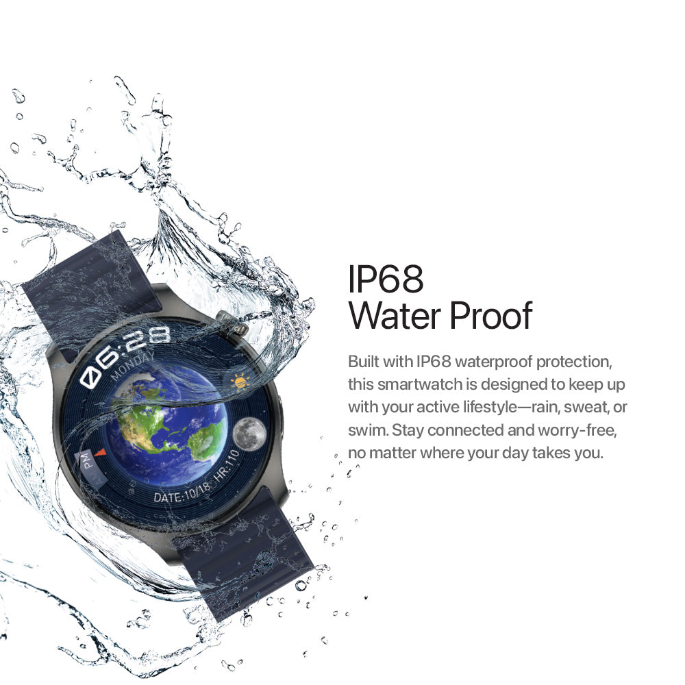 Lycka Smarto Amo – Premium AMOLED Smartwatch with IP68 Waterproofing, 1.43" Display & 1GB Flash Storage