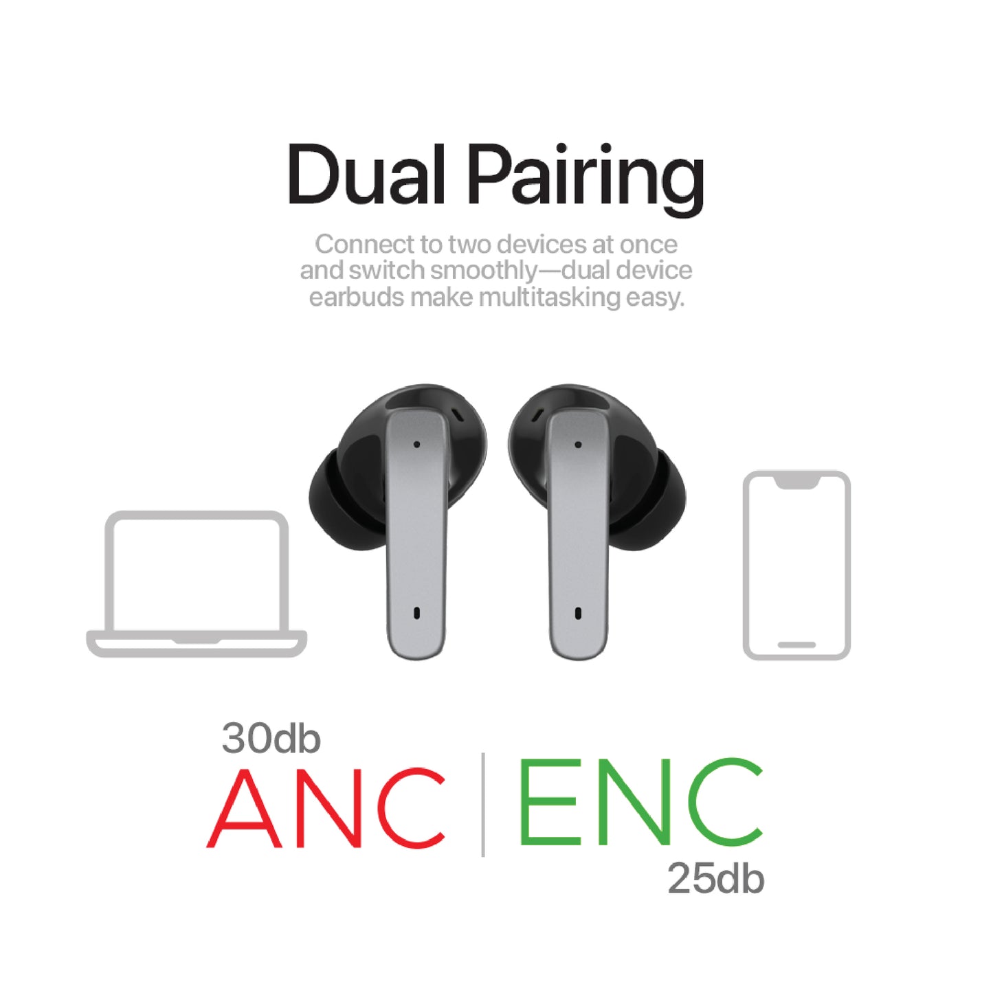 Lycka Thunder Buds – Dual Dynamic Driver Wireless Earbuds with Deep Bass & 25-Hour Battery Life