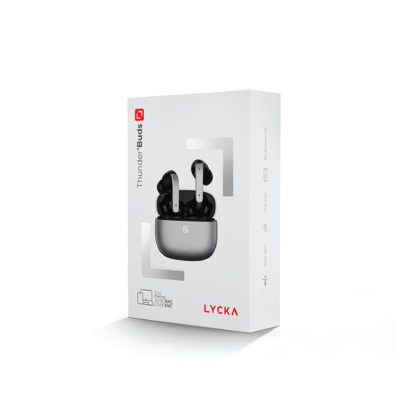 Lycka Thunder Buds – Dual Dynamic Driver Wireless Earbuds with Deep Bass & 25-Hour Battery Life