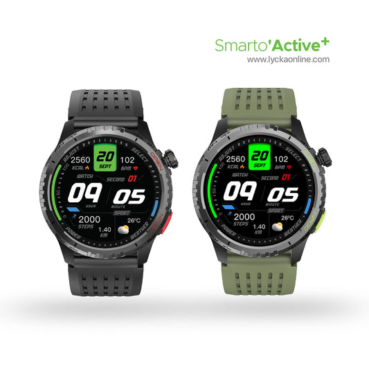 Lycka Smarto Active Plus AMOLED High Definition LCD Display (Full Touch) IOS 9.0+, Android 5.0+ Waterproof 3ATM Stand by time 10-15 Days