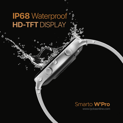 Lycka Smarto W’Pro – The Next-Gen Smartwatch with Style, Power & Precision and Standby time: 10-15 days Using time: 5-7 days