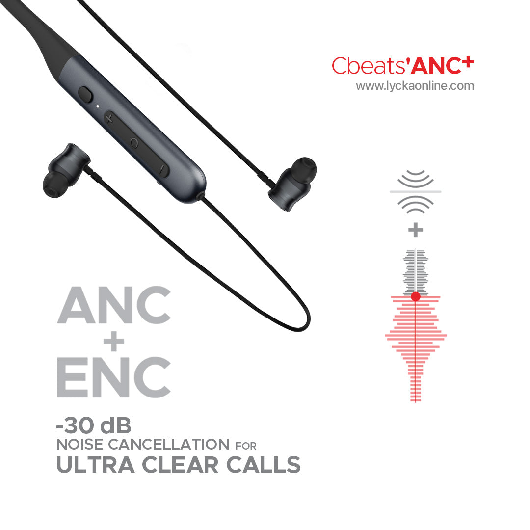 Lycka Cbeats ‘ANC+ 45H continuous music Noise-Cancelling Power Beats with built-in battery has a capacity of 300 mAh