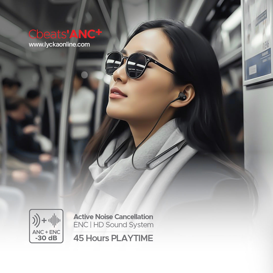 Lycka Cbeats ‘ANC+ 45H continuous music Noise-Cancelling Power Beats with built-in battery has a capacity of 300 mAh