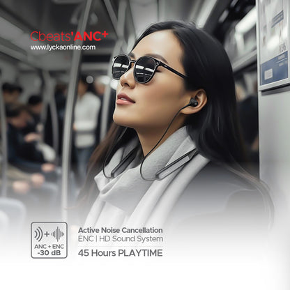 Lycka Cbeats ‘ANC+ 45H continuous music Noise-Cancelling Power Beats with built-in battery has a capacity of 300 mAh