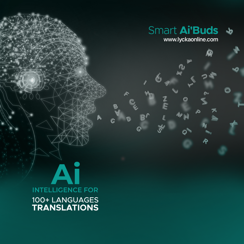 Lycka Smart AI Buds Intelligent Sound, All-Day Power with Bluetooth Version: 5.4 and Battery Capacity: 40mAh (Earbud), 400mAh (Charging Case)