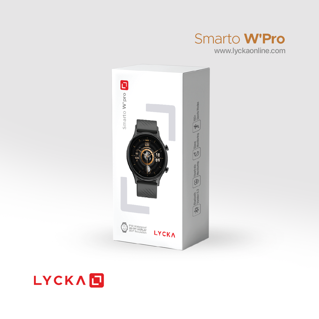Lycka Smarto W’Pro – The Next-Gen Smartwatch with Style, Power & Precision and Standby time: 10-15 days Using time: 5-7 days