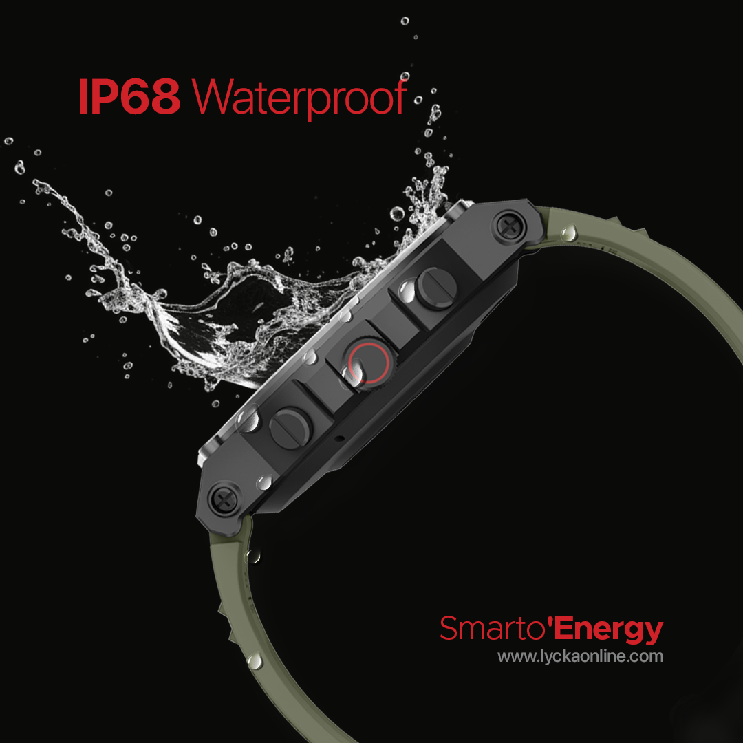Lycka Smarto Energy Waterproof Full Touch Smartwatch with 1.39” HD TFT Display & Standby time: 10-15 with Magnetic Charging days