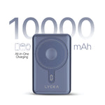 Lycka MagSafe All-in-1 10000 mAh Power Bank, Wireless Charging, Lighting and Dual Type-C Connectors, Smartphones | i-Watches | Airpods