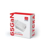 Lycka Boost 65W Laptop and Travel Adapter, Dual Type-C ports, Max 65W Output