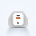 Lycka Boost 30W GaN Travel Adapter, 1 PD Type - C Port, 1 QC USB - A Port, Max 30W Output