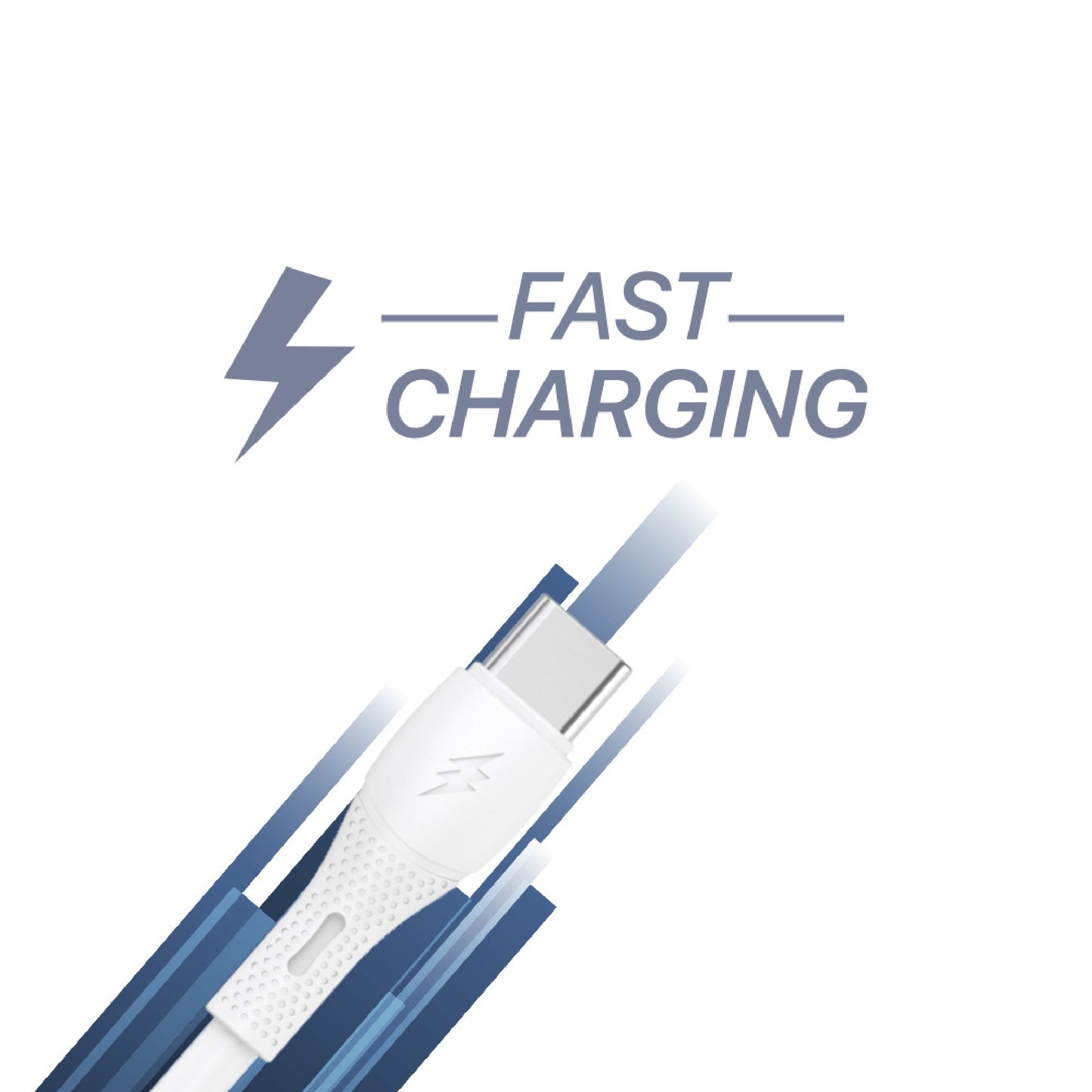 Lycka Cord Lite Type-C Cable – 1 Meter Fast Charging & Data Sync Cable with Durable PE + Silicone Build