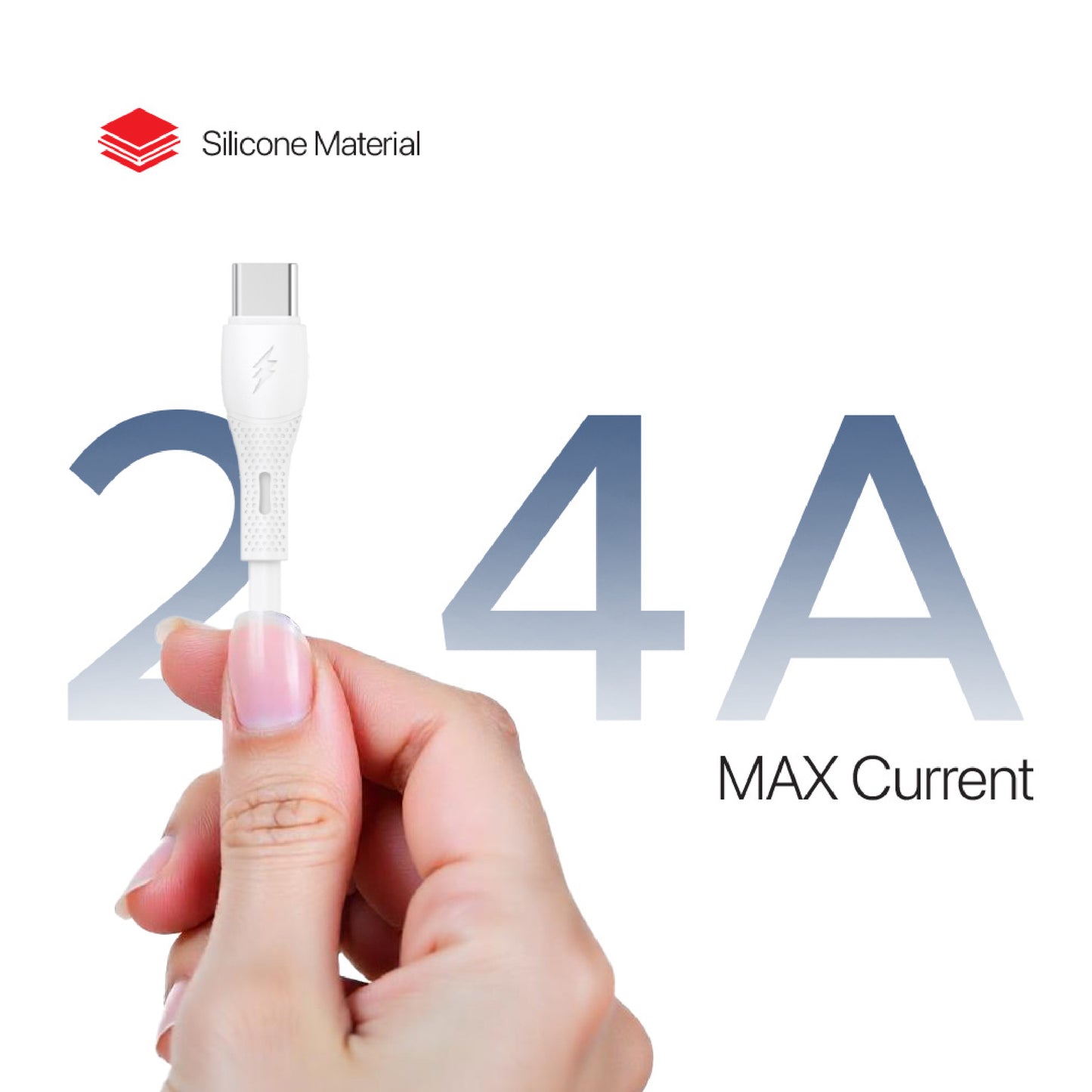 Lycka Cord Lite Type-C Cable – 1 Meter Fast Charging & Data Sync Cable with Durable PE + Silicone Build