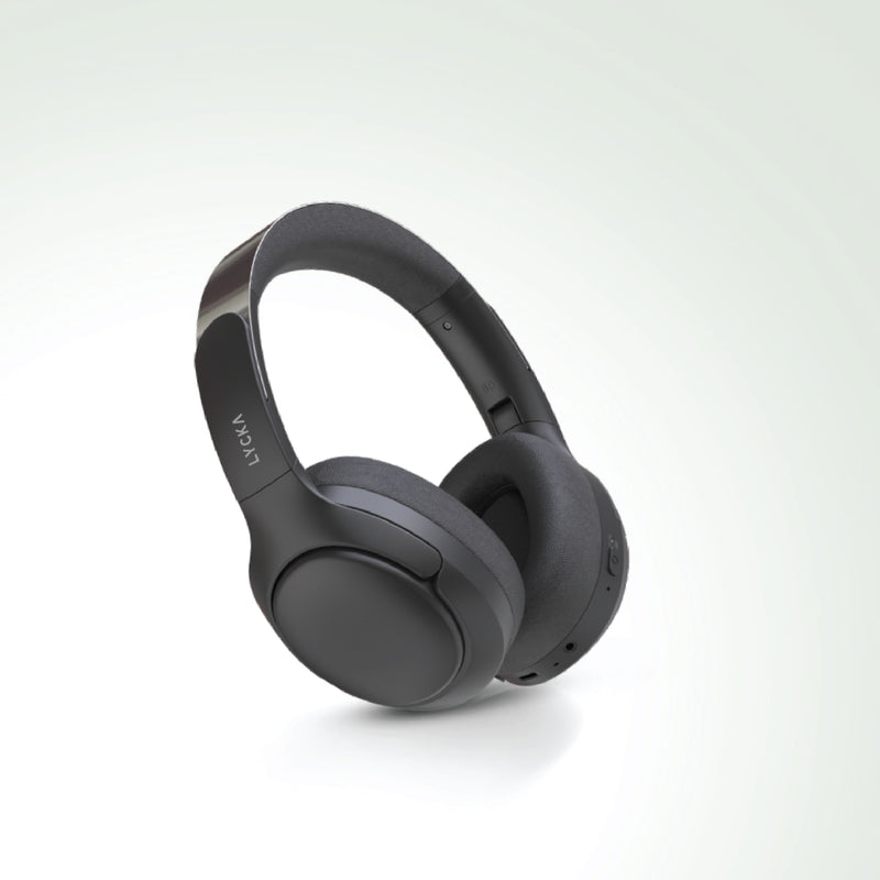 Lycka Fusion ANC Bluetooth Headphones, Active Noise Cancellation, Tuned Equalizer, 30 Hours Longest Playback, 500 mAh Battery  (Black)