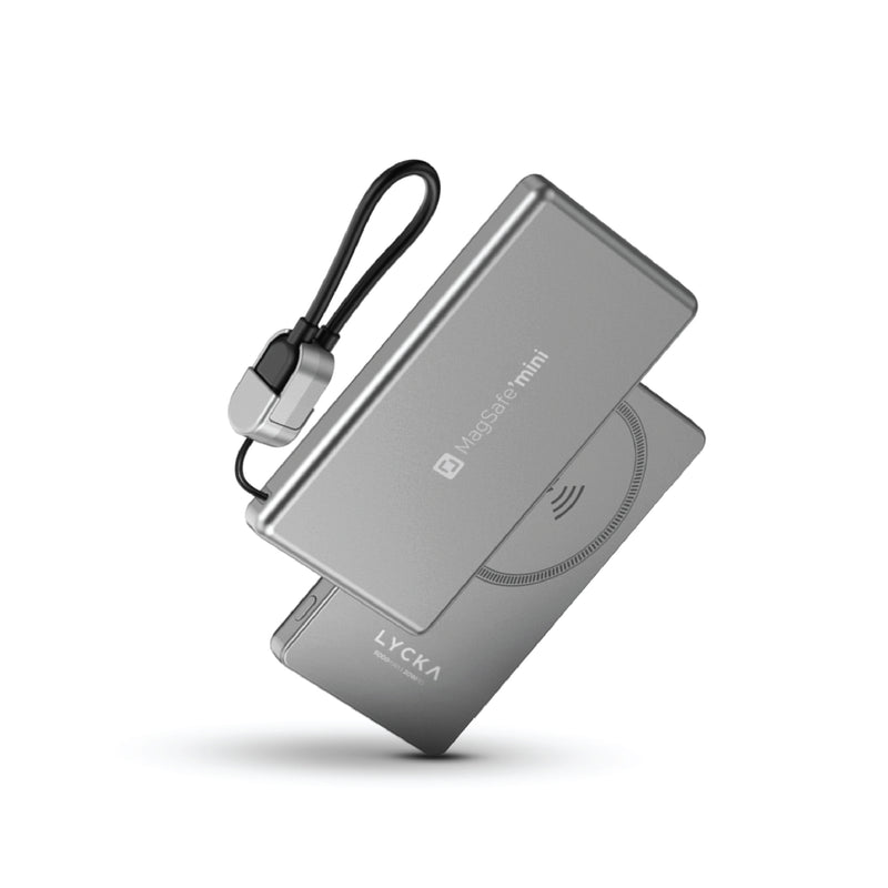 Lycka MagSafe mini 5000 mAh Power Bank, Lighting and Type-C Input, Lighting and Type-C Output, Wireless Output, Li - Polymer Battery