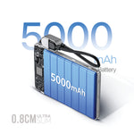 Lycka MagSafe mini 5000 mAh Power Bank, Lighting and Type-C Input, Lighting and Type-C Output, Wireless Output, Li - Polymer Battery