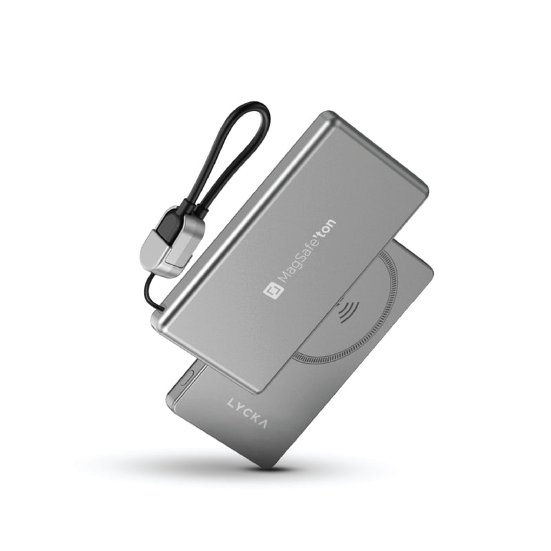 Lycka MagSafe Ton 10000 mAh Power Bank, Lighting and Type-C Input, Lighting and Type-C Output, Wireless Output, Li - Polymer Battery
