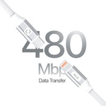 Lycka P Cord XTRA30 – 30W Fast Charging Type-C to Lightning Cable (2M, White)