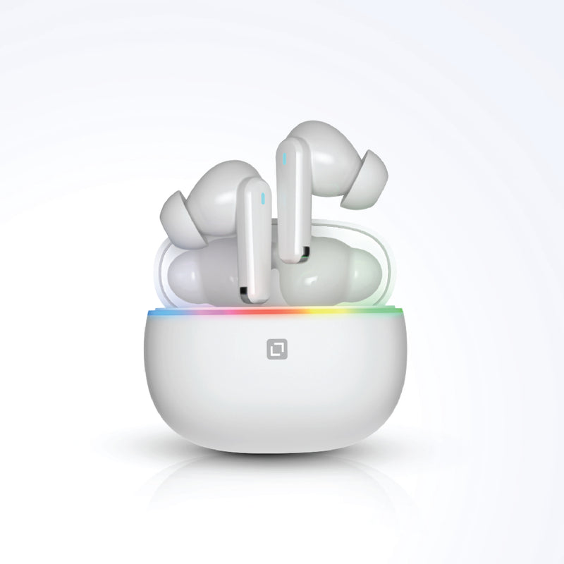 Lycka RGB TWS Buds ENC Plus ANC, 30dB Active Noise Cancellation, Washable and Sweat resistant to Dust and Waterproof (IPX4), 400 mAh Battery