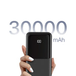 Lycka Scoop 30PD – 30,000mAh High-Capacity Power Bank with 22.5W Fast Charging, Built-in Cables & Multiple Outputs