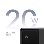 Lycka Scoop 30PD – 30,000mAh High-Capacity Power Bank with 22.5W Fast Charging, Built-in Cables & Multiple Outputs