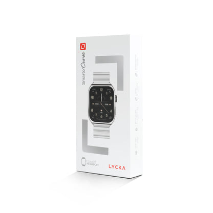 Lycka Smarto Curve Smart Watch 2.02 inch LED Display, Bluetooth Calling, Standby Time: 7 days, Usage Time: 3 days Waterproof IPx7 (MATT BLACK)