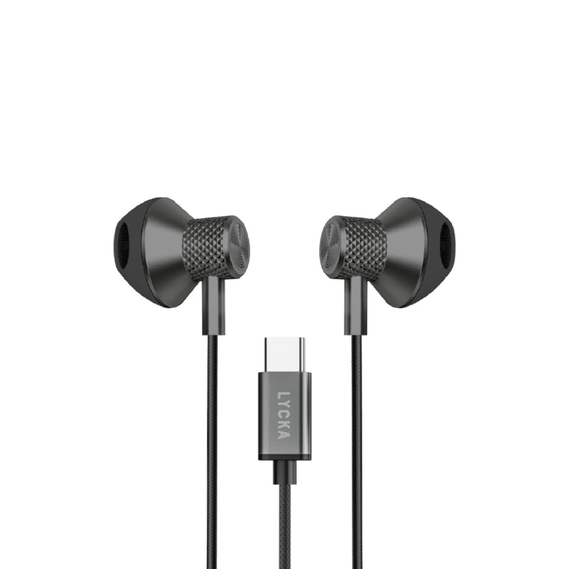 Lycka Wave Mini C7300 – Wired Type-C Earphones with 10mm Drivers, High Sensitivity Audio, and 120cm Tangle-Free Cable