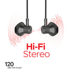 Lycka Wave Mini C7300 – Wired Type-C Earphones with 10mm Drivers, High Sensitivity Audio, and 120cm Tangle-Free Cable